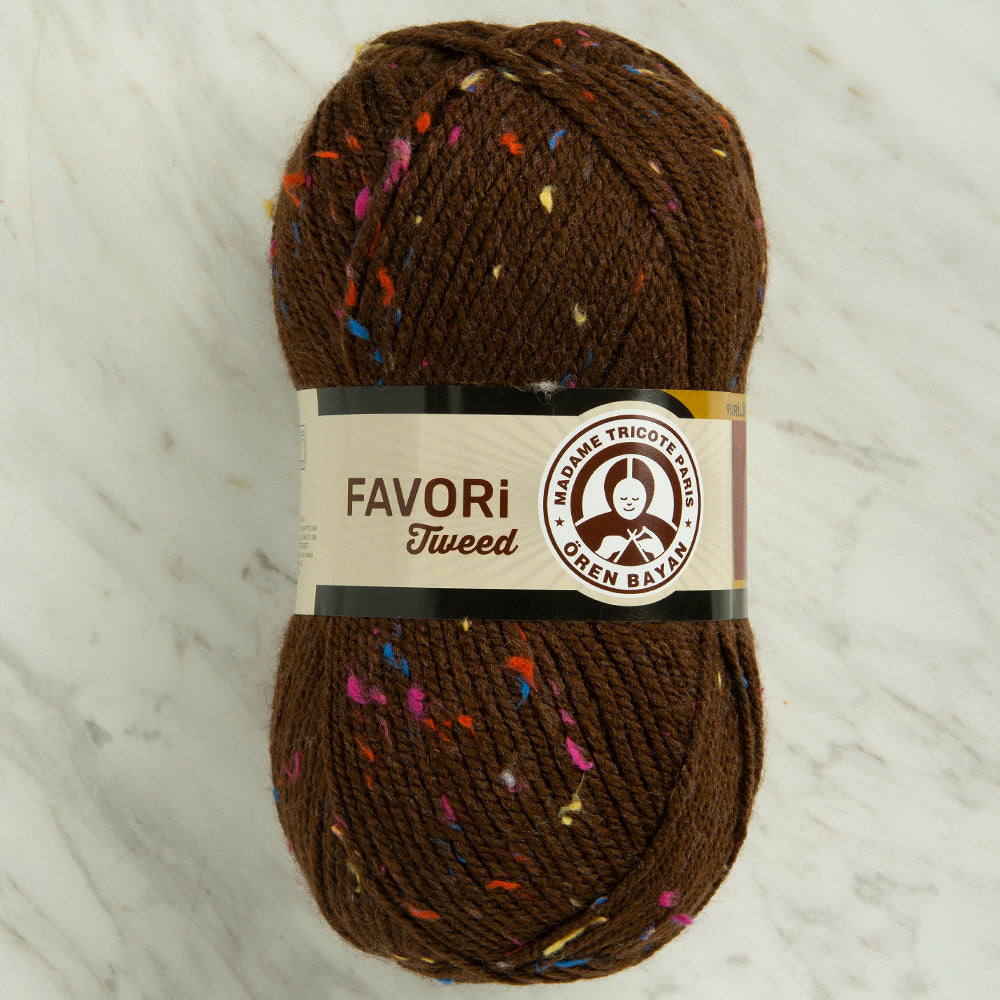 Örenbayan Favori Tweed Kahverengi El Örgü İpi - 083A